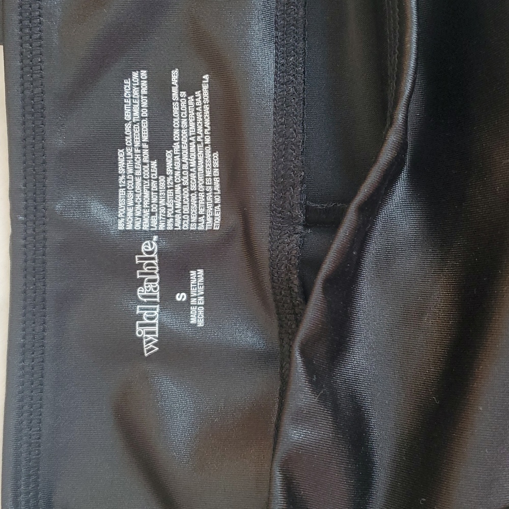 Wild Fable Shiny Black Leggings Faux Leather - Picture 6 of 6